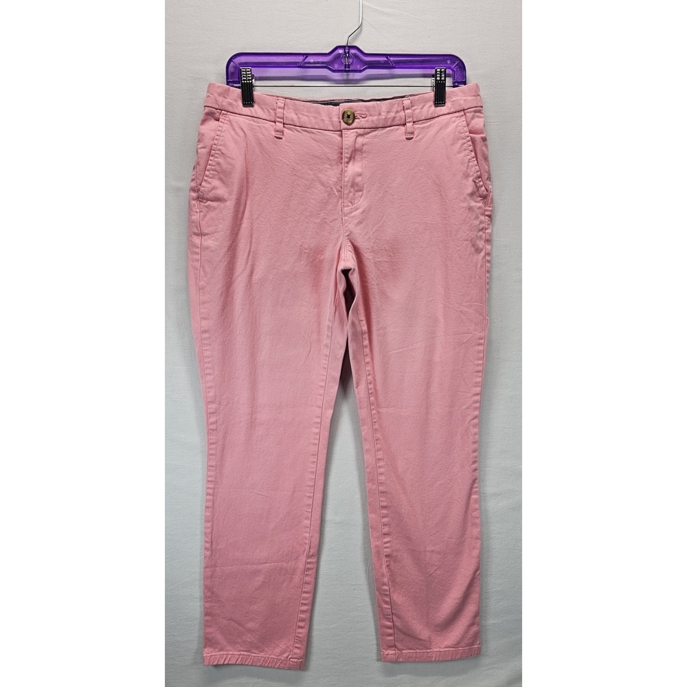 Tommy Hilfiger Women's Coral Pink Cropped Pants‎ Size 6 Ankle Chino Preppy